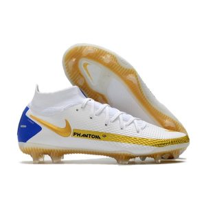 Kopačky Pánské Nike Phantom GT Elite DF FG – Bílý Zlato Modrý
